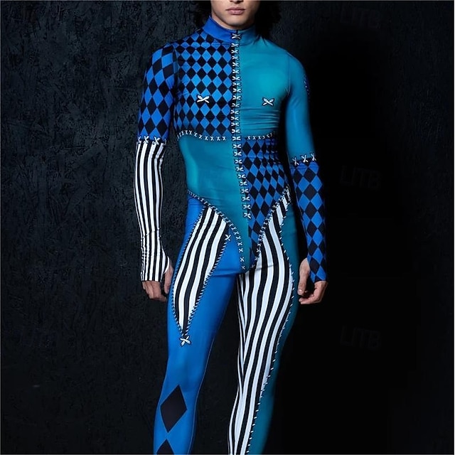 Joker Clown Halloween Bodysuit Full Body Catsuit Scary Costume Kid's Adults' Men's Women's Boys' Halloween Carnival Day of the Dead Performance Party Club Easy Halloween Costumes Dress Up