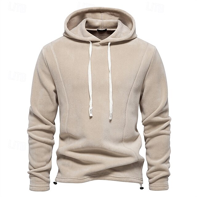  Hombre Sudadera Sudadera de polar cima de senderismo Manga Larga Con Capucha Camiseta Al aire libre Mantiene abrigado Invierno Poliéster Gris oscuro Verde Caqui Rutina de ejercicio Corriendo
