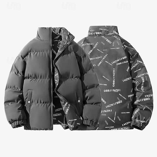  Herren Wanderjacke Daunenjacke Winterjacken Außen Thermik Warm Wanderoutfits Wanderbekleidung Winter Oberteil Camping / Wandern / Höhlenforschung Reisen Dunkelgrau Schwarz Kaffee