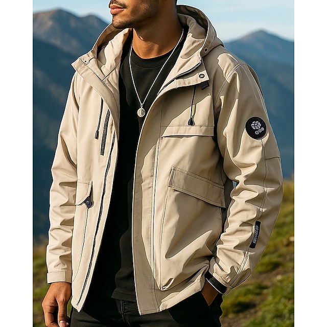 Men's Windbreaker Softshell Jacket Outdoor Waterproof Windproof Hiking ...