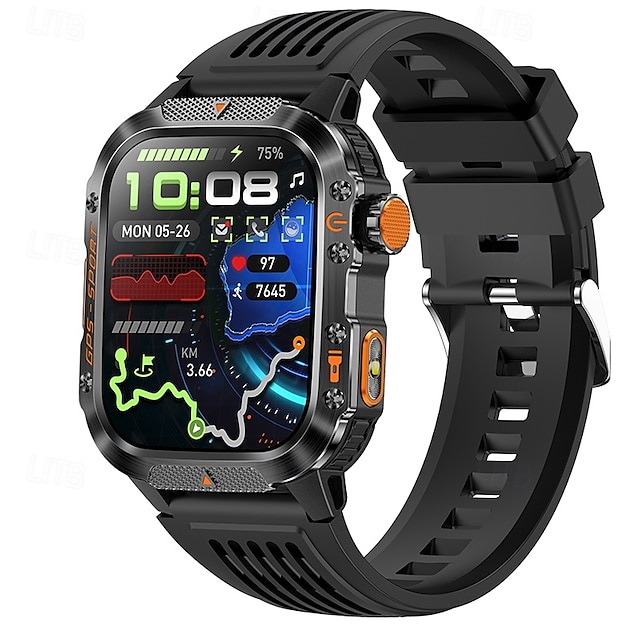  Novo relógio inteligente Imosi GPS 2.01 com tela Ultra HD e GPS integrado &bússola faz/recebe chamadas telefônicas smartwatch bateria 540mah 3atm à prova d'água