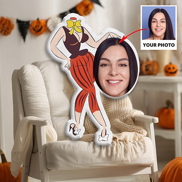  Προσωποποιημένο μαξιλάρι Halloween με φωτογραφία Minime ανθρώπινη θήκη αστείο δώρο επετείου για Εκείνον  Εκείνη παιχνίδι κούκλα Mini Me