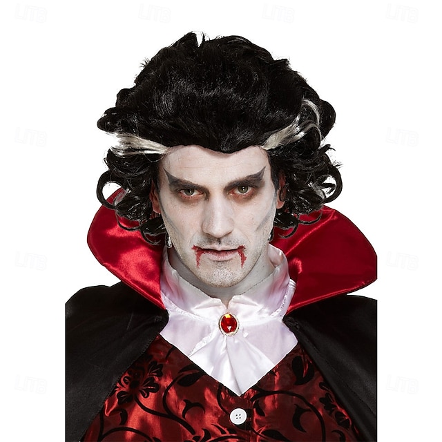  Vampire Wig for Halloween – Gothic Dark Hair for Cosplay, Vampire Costume, Party, and Role Play Events