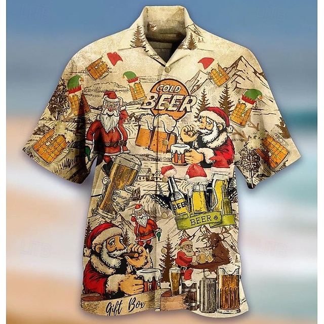  Oktoberfest Cerveja Camisas do Havaí Camisa Aloha Bávaro Munique Alemão Arte Gráfica Para Homens Adulto Carnaval Cerveja Oktoberfest Impressão 3D Férias Festa