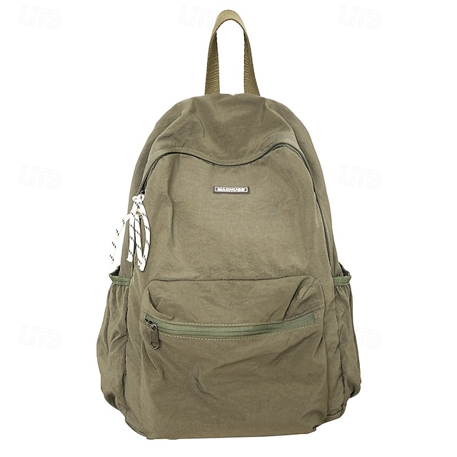 Sac à dos léger en toile pour la rentrée scolaire pour adolescents – Sac à dos de voyage décontracté unisexe avec grande capacité et poches avant
