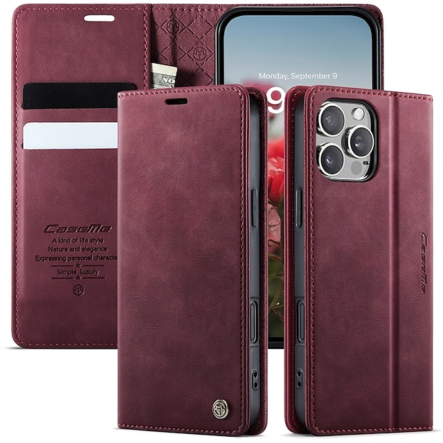  Phone Case For iPhone 16 Pro Max Plus iPhone 15 14 Pro Max Plus iPhone 13 12 Pro Max Mini Wallet Case with Stand Holder Magnetic Card Slot Retro TPU PU Leather