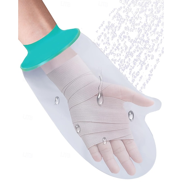  Capa de gesso à prova d'água, capa de mão para banho após cirurgia, capas de gesso para chuveiro adulto, protetor de gesso macio e confortável para pulso, dedo, bolsa de gesso reutilizável para