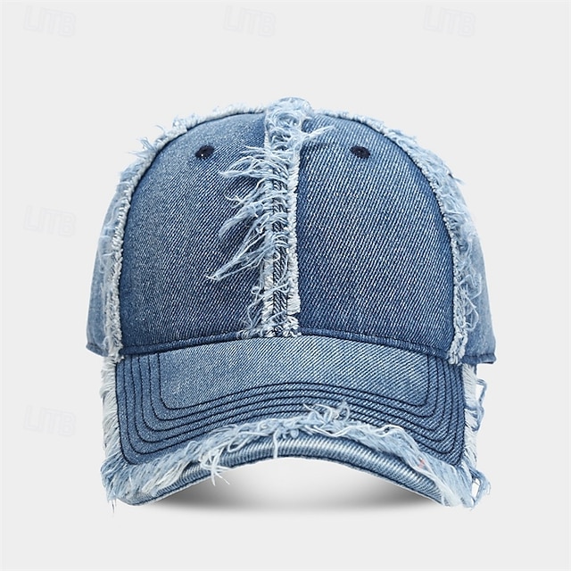  Per uomo Cappellino da Baseball Cappello da Sole Cappello da Camionista Nero Rosa Jeans Moda Casual Streetwear Quotidiano Tinta unica Regolabile Protezione solare Traspirante