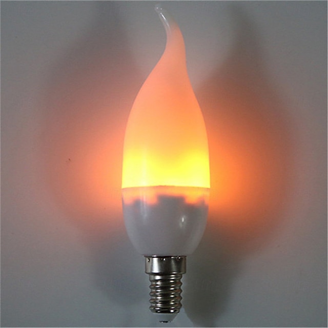  4 stuks 1 stuks e14 led vlamlampen maïslamp creatief flikkerend effect lamp ac85-265v led emulatie dynamische vlamlamp voor huisdecoratie
