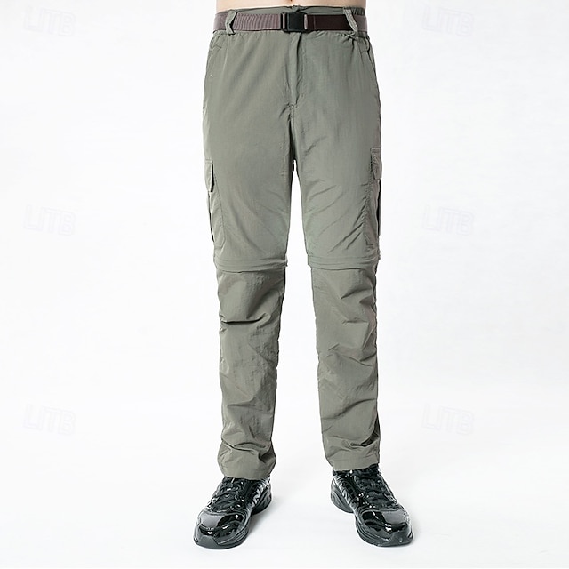  Ανδρικά Μετατρέψιμα παντελόνια Παντελόνι πεζοπορίας Καλοκαίρι Εξωτερική Γρήγορο Στέγνωμα Multi Pocket Ελαστικό Σκούπισμα ιδρώτα Παντελόνια Μαύρο Πράσινο Χακί Ελαστίνη