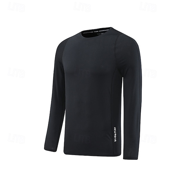  Miesten Performance paita Urheilullinen t-paita Pitkähihainen Tiukka pyöreä kaula-aukko Topit Ulko- Nopea kuivuminen Hikeä siirtävä hajunvastainen Hengittävä Nylon Musta Vaalean vihreä Punainen