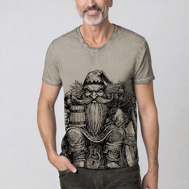  Oktoberfest Hjort T-shirt Lederhosen T-shirt Match Bayersk München Tyska Grafisk Till Herr Vuxna Karnival Oktoberfest öl 3D-utskrift Fest