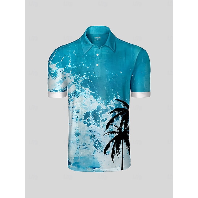  Homme T-shirt POLO Bleu Manche Courte Top Tenue de golf Vêtements Tenues Porter des vêtements
