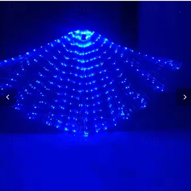  LED-Flügel Bauchtanzflügel Isis Halloween Flügel Requisiten Leuchtende LED-Lampe Flügel Bauchtanz Kostüme Zubehör Stäbe