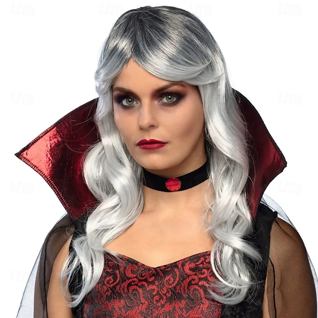  Vampirin Perücke für Halloween – Gruselige Frisur für Cosplay, Vampirkostüm, Party und Rollenspiel-Accessoires