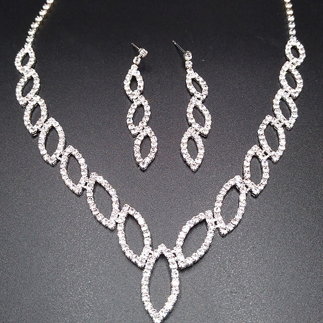  Bruidssieradensets 1 Legering Oorbellen Kettingen Dames Stijlvol Luxe Schattig meetkundig Vreugde Onregelmatig Sieraden set Voor Feest
