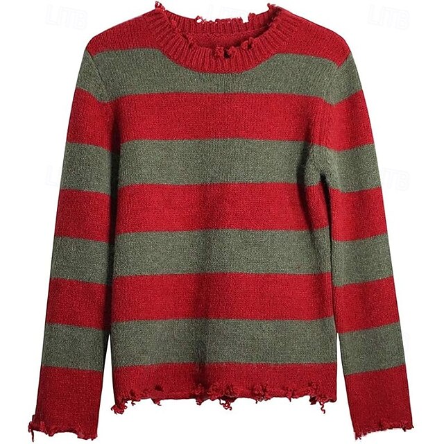 Freddy Krueger Halloween Costume Sweater Jumper A Nightmare on Elm Street Horror Scary Costume Kid's Adults' Unisex Halloween Carnival Performance Party Easy Halloween Costumes Dress Up2