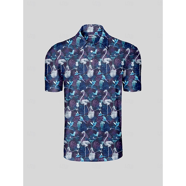  Hombre Camisas de polo Azul Oscuro Manga Corta Camiseta Ropa de golf Ropa Trajes Ropa Ropa