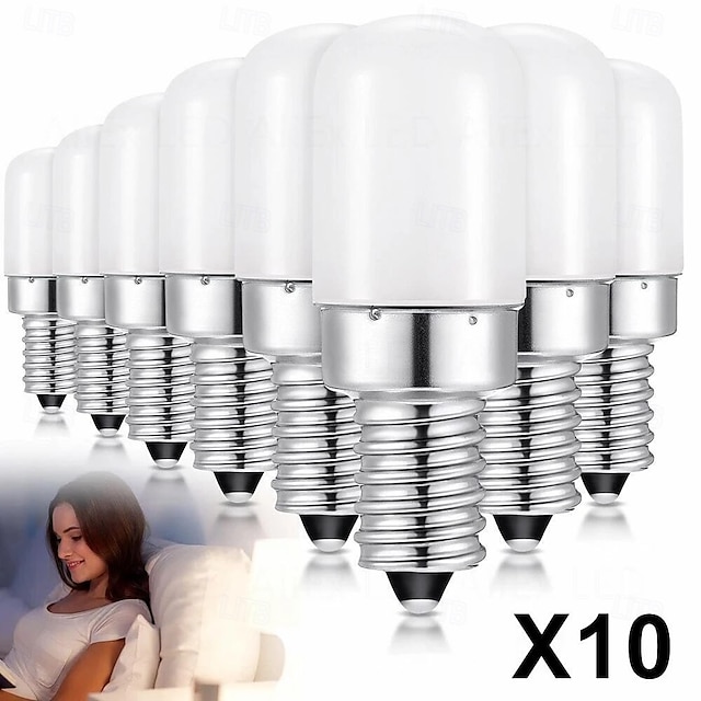  10 قطع 2 واط e14 led لمبة ثلاجة لمبة ذرة ثلاجة تيار متردد 220 فولت led مصباح أبيض/أبيض دافئ smd2835 استبدال ضوء الهالوجين