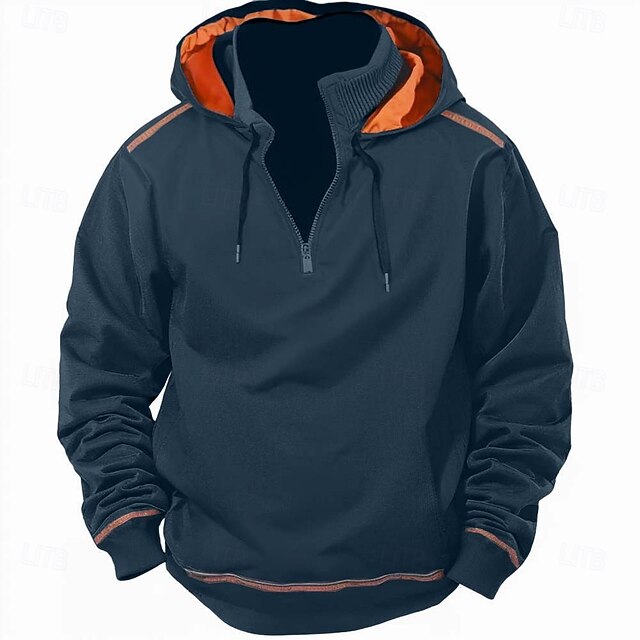  Hombre Sudadera Sudadera con capucha y cremallera completa Táctico Negro Verde Ejército Azul Piscina Gris Con Capucha Bloque de color Retazos Deporte Diario Festivos Ropa de calle Fresco Casual Otoño