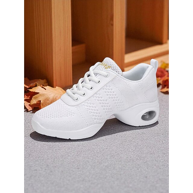 Schwarz-pinke Mesh-Jazz-Dance-Sneaker für Damen – leichte