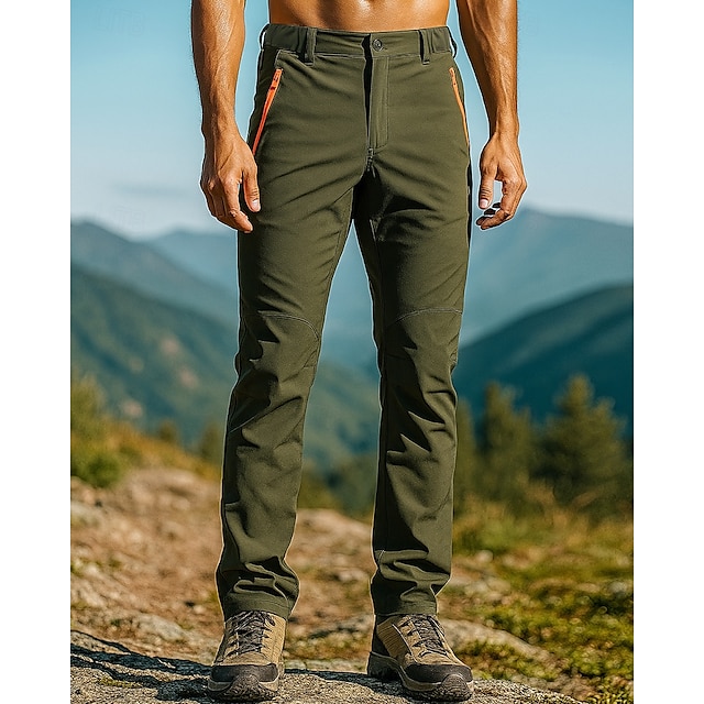  Herren Wanderhosen Regenhose zum Wandern Außen Normale Passform Wasserdicht Winddicht Leicht Unterteile Tasche Schwarz Armeegrün Camping / Wandern Laufen S M L XL XXL