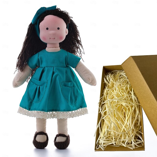 Handmade Waldorf DollHandmade First Baby Doll and Toy Cute Nursery Room DecorSoft Girl Rag Doll with Cute Stuffed Plush for Kids Toddlers Infants Cute Nursery Room Decor (with Gift Box)3