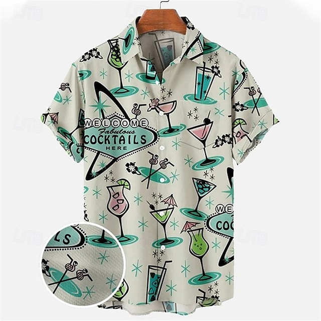  Oktoberfest Estampa Lederhosen Camisas do Havaí Camisa Aloha Bávaro Munique Alemão Arte Gráfica Para Homens Adulto Carnaval Cerveja Oktoberfest Impressão 3D Férias Festa