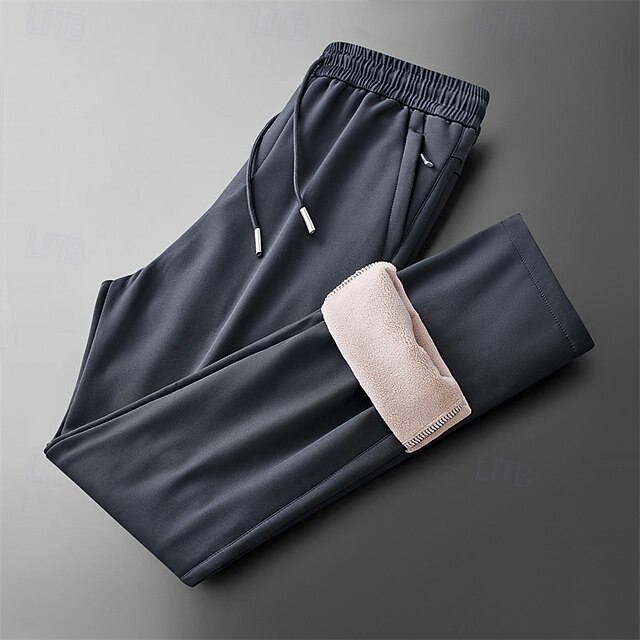 Herren Wanderhosen Regenhose zum Wandern Fleecehosen Winter Außen Normale Passform Thermowarm Unterteile Tasche Elastischer Bund Schwarz Armeegrün Camping / Wandern Laufen S M L XL XXL