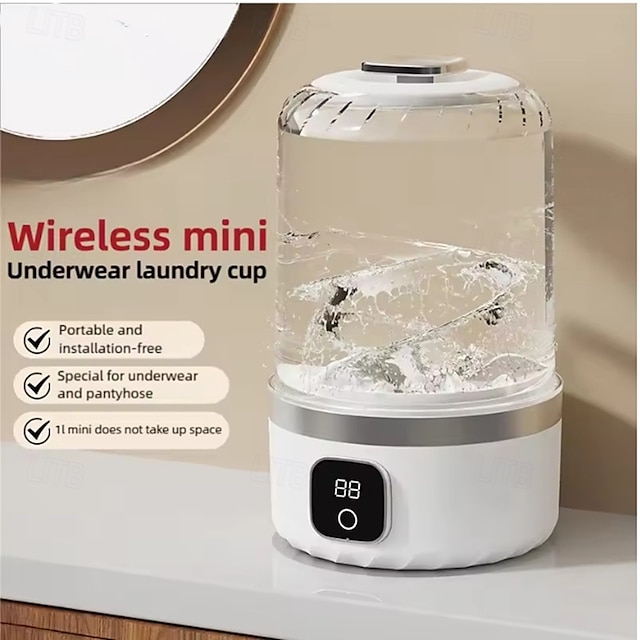  draadloze elektrische wasmachine mini-wasmachine voor reissokken en ondergoed kleine draagbare wasmachine