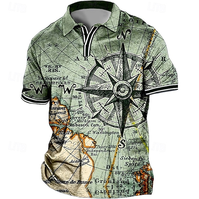  Bărbați Mărime Plus Tricou POLO Mare si inalt Imprimeu Grafic Răsfrânt Imprimeu Manșon scurt Primavara vara Sport Modă Șic Stradă Designer În aer liber Stradă Topuri