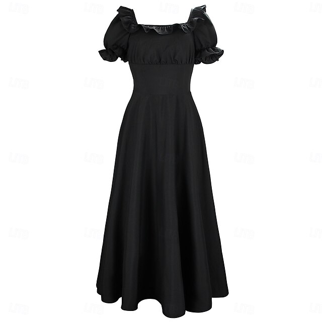  Médiéval Renaissance 18ème Siècle Robe Taille Empire Robe inspirée de la Régence Elfe Ligne A Femmes Fantaisie Halloween Carnaval Vacances Décontracté Quotidien LARP Adultes Robe