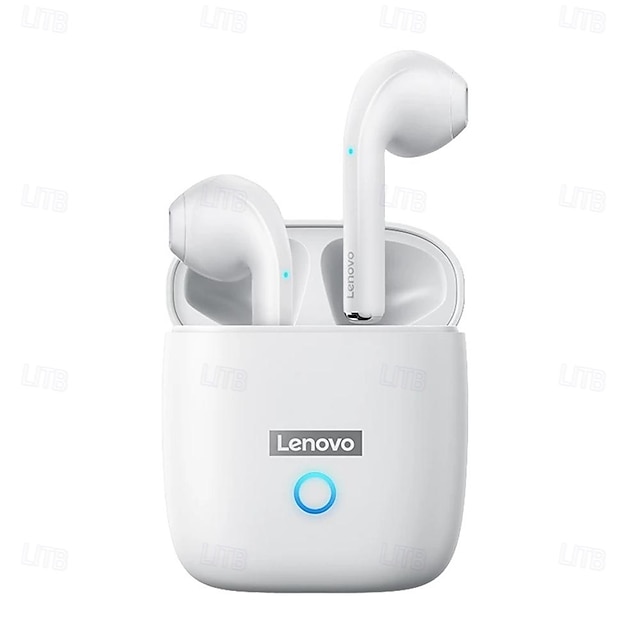  Cuffie wireless Lenovo LP50, auricolari TWS in-ear Bluetooth 5.0 con custodia di ricarica, bassi profondi IPX5, per Apple, Samsung, Huawei, Xiaomi, Mi, uso quotidiano, telefono cellulare da viaggio.