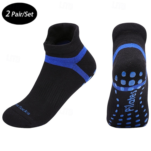  Per uomo 2 Paia Pacchi Multipli Calzini Calzini da Corsa Calzini Casual Blu + Bianco Rosso / Verde Colore Blocco di colori Vacanza Sport & Outdoor Quotidiano Base Medio Primavera Autunno Moda Casual