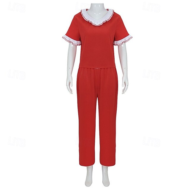 Sally Omalley Im 50 Costume Red Kick Lady Retro Outfit Halloween Sally O'Malley Costume Women4