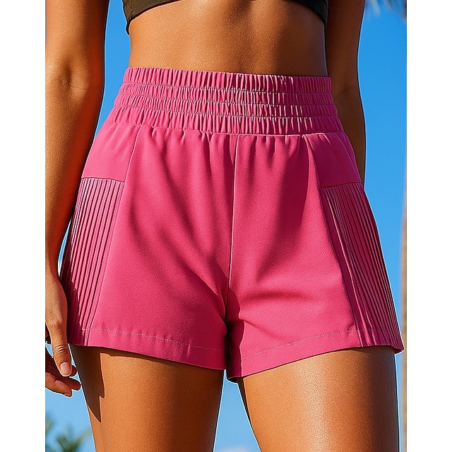  Per donna Pantaloni da corsa Shorts da allenamento Vita Alta Pantaloni Athleisure Palestra Allenamento Asciugatura Rapida Traspirante Allenamento in Palestra All'aperto Corsa Vestibilità comoda