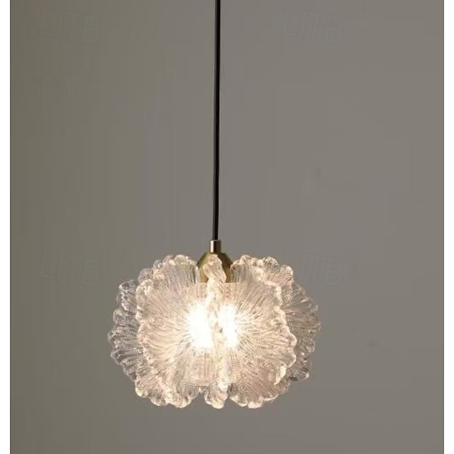  Suspensions élégantes en verre, 1 luminaire suspendu, éclairage scandinave, ampoule LED compatible, forme en verre, luminaires de cuisine