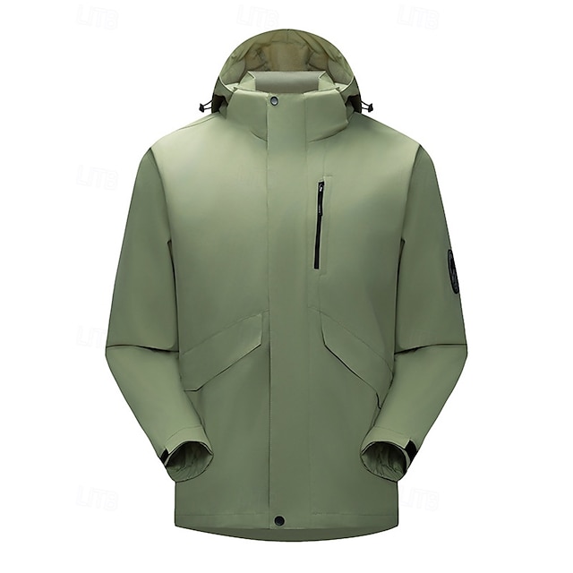  Homme Coupe-Vent Veste de randonnée Veste Hardshell Extérieur Imperméable Coupe-vent Tenues de randonnée Vêtements de randonnée Printemps Automne Top Camping / Randonnée / Spéléologie Course Couleur