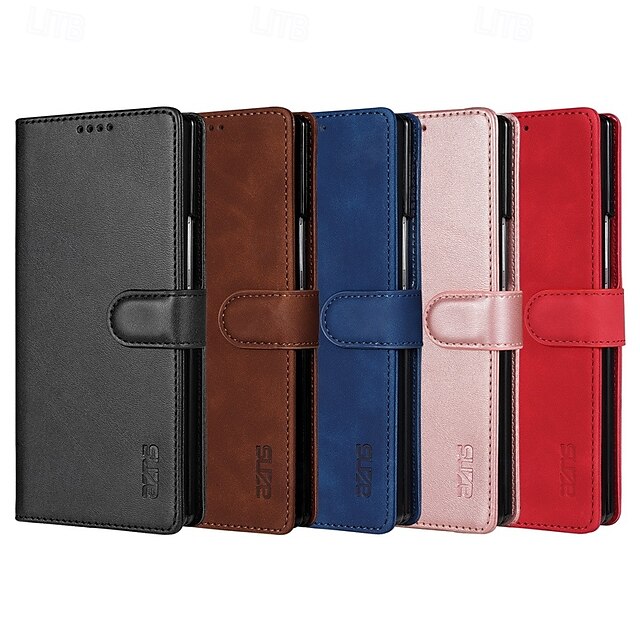 téléphone Coque Pour Samsung Galaxy Pliage en Z 7 Z Fold 6 Z Fold 5 Z Fold 4 Étui Portefeuille Support Emplacement Carte Antichoc Rétro TPU faux cuir