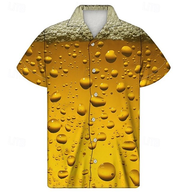  Oktoberfest Cerveja Camisas do Havaí Camisa Aloha Bávaro Munique Alemão Arte Gráfica Para Homens Adulto Carnaval Cerveja Oktoberfest Impressão 3D Férias Festa