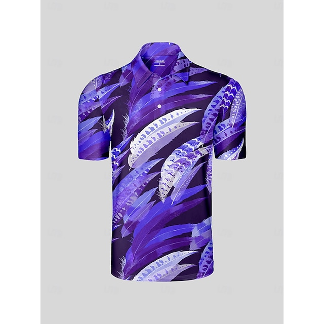  Homme T-shirt POLO Violet Manche Courte Top Tenue de golf Vêtements Tenues Porter des vêtements
