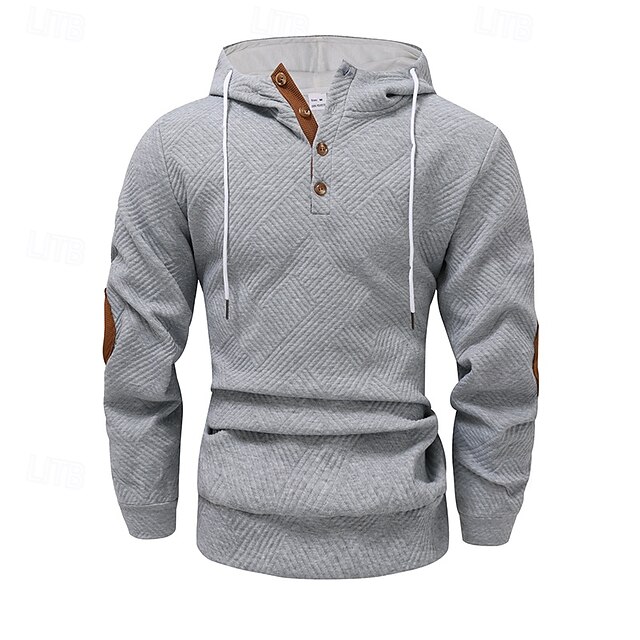  Hombre Sudadera Sudadera con capucha y cremallera de un cuarto Blanco Azul Marino Marrón Caqui Gris Con Capucha Plano Con Texturas Deporte Casual Diario Ropa de calle Fresco Design Primavera & Otoño