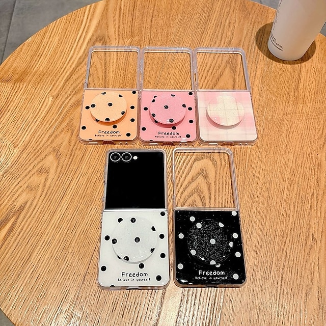  téléphone Coque Pour Samsung Galaxy Z Flip 7 Z Flip 6 Z Flip 5 Z Flip 4 Z Flip 3 Coque Arrière Antichoc Rétro TPU faux cuir