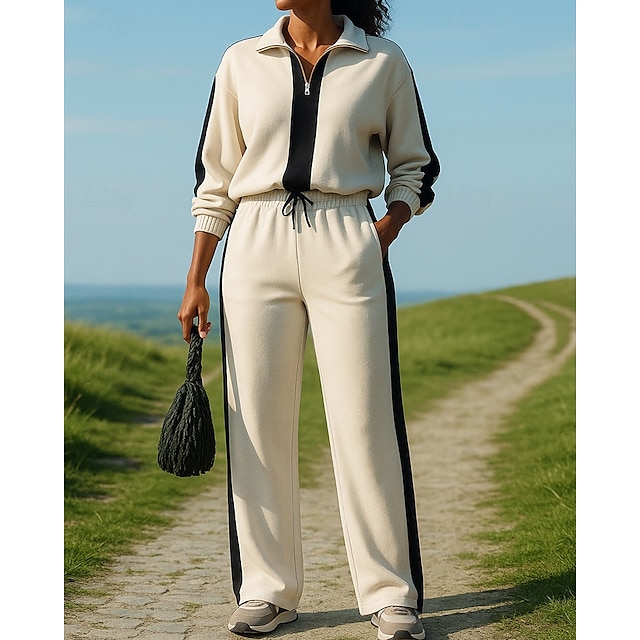  Pentru femei Trening Pantaloni Sport Quarter Zip Îmbrăcăminte Atletică Toamnă Manșon Lung Protecție Solară Rezistent la Vânt Ușor Pescuit Drumeție Exterior Echipament sportiv Îmbrăcăminte de Sport 