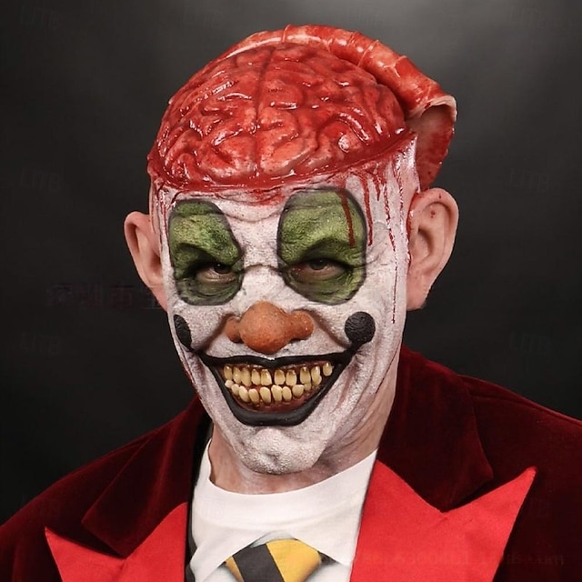  Annabelle Gyilkos bohóc Ijesztő baba Halloween Maszk Reális maszk Horror Félelmetes Zárt sisak Felnőttek Férfi Női Mindszentek napja Farsang Teljesítmény Parti Egyszerű Halloween jelmezek Kiöltözik