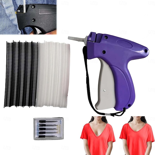  hurtigsøm for klær, finmerkingspistolsett for klær, minisømpistol for klær, rask, klebrig søm, quilting, falding, merkepistol