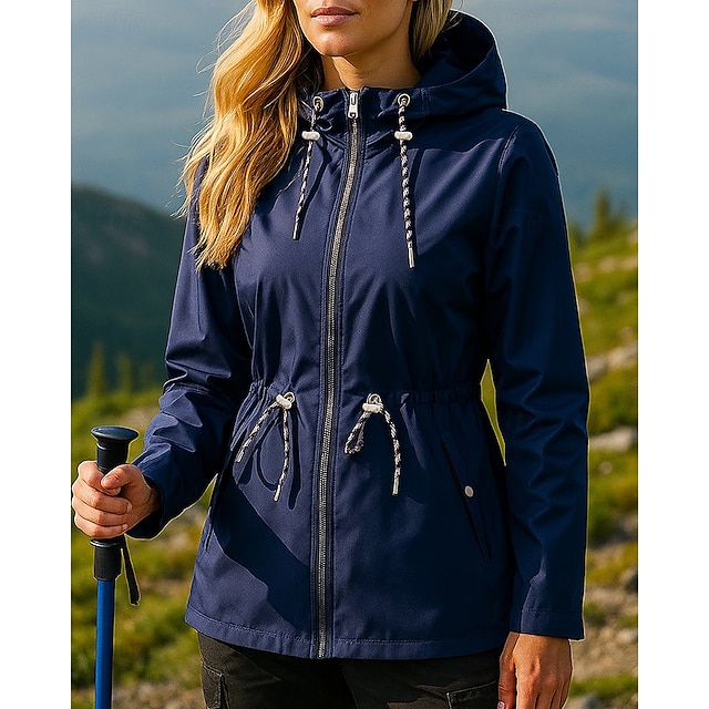  Women's Windbreaker Softshell Jacket Hiking Jacket Outdoor Waterproof Windproof Hiking Outfits Hiking Clothes Spring Autumn / Fall Top Camping / Hiking / Caving Running Black Yellow Pink