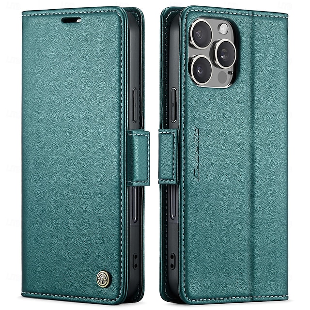  telefon Carcasă Pro Apple AirTag iPhone 16 15 14 Pro Max Plus iPhone 16e Flip Cover Ochrana celého těla Stojánek Slot pro kartu TPU PU kůže