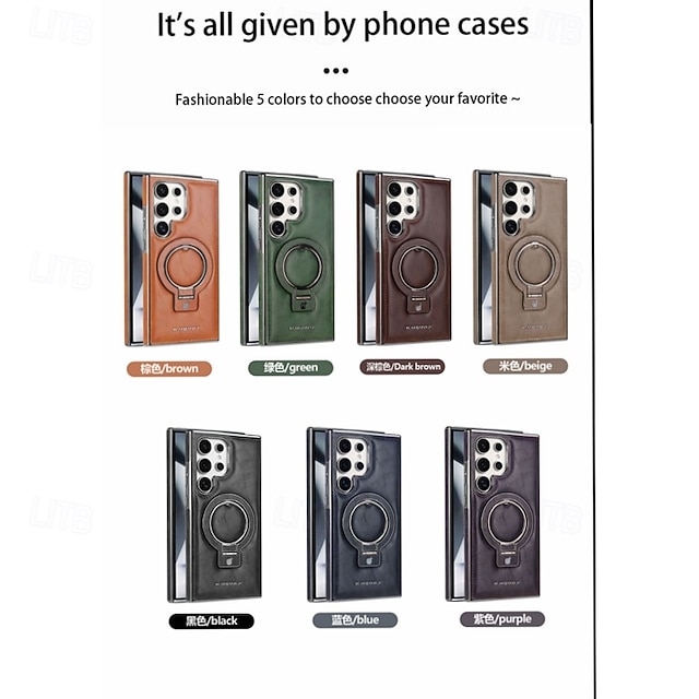  telefon Carcasă Pro Samsung Galaxy S25 S24 S23 Ultra Plus Zadní kryt se stojánkem Magnetické Nárazuvzdorné Retro TPU PU kůže