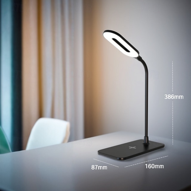  LED Desk Lamps Table Lamp Night Stand Light for Home 3 Lighting Modes Wireless Fast Charging Desk Light Touch Control with Adjustable Gooseneck for Reading